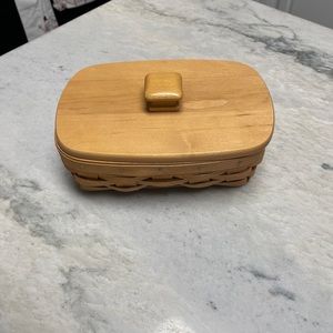 Longaberger 2000 Address Basket ~ protector 42617 & woodcrafts lid